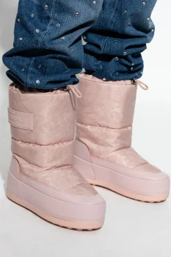 Versace PINK Snow boots with Barocco pattern