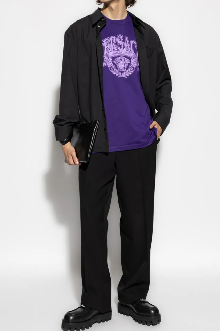 Versace PURPLE T-shirt with print