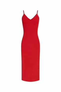 Versace RED Fitted strap dress