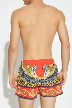 Versace RED Printed swim shorts