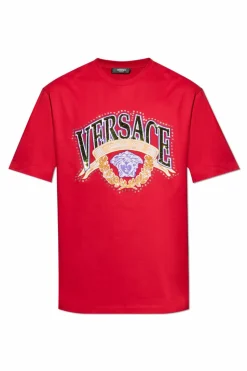 Versace RED T-shirt with shimmering appliquƩs
