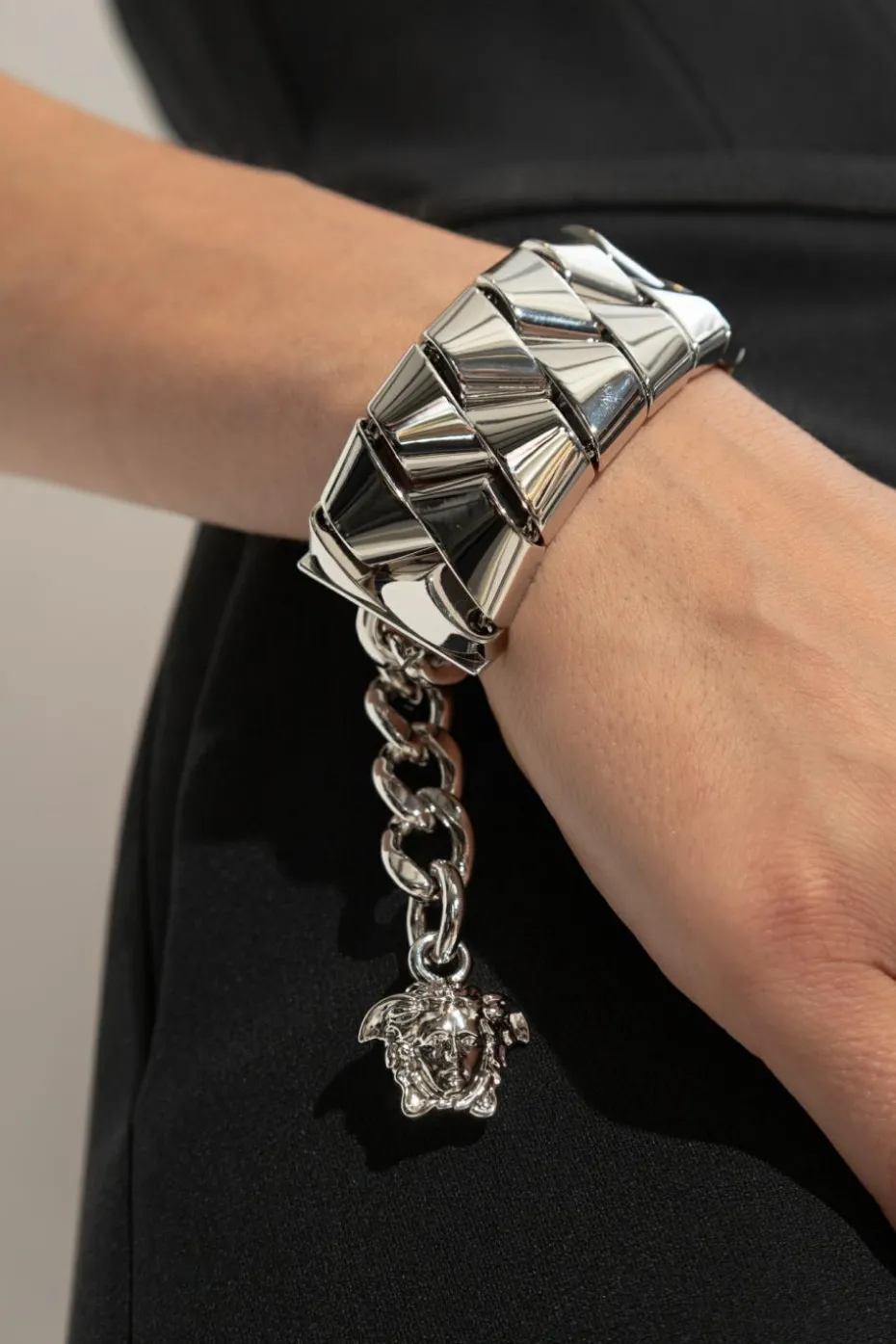 Versace SILVER Bracelet with Medusa head motif