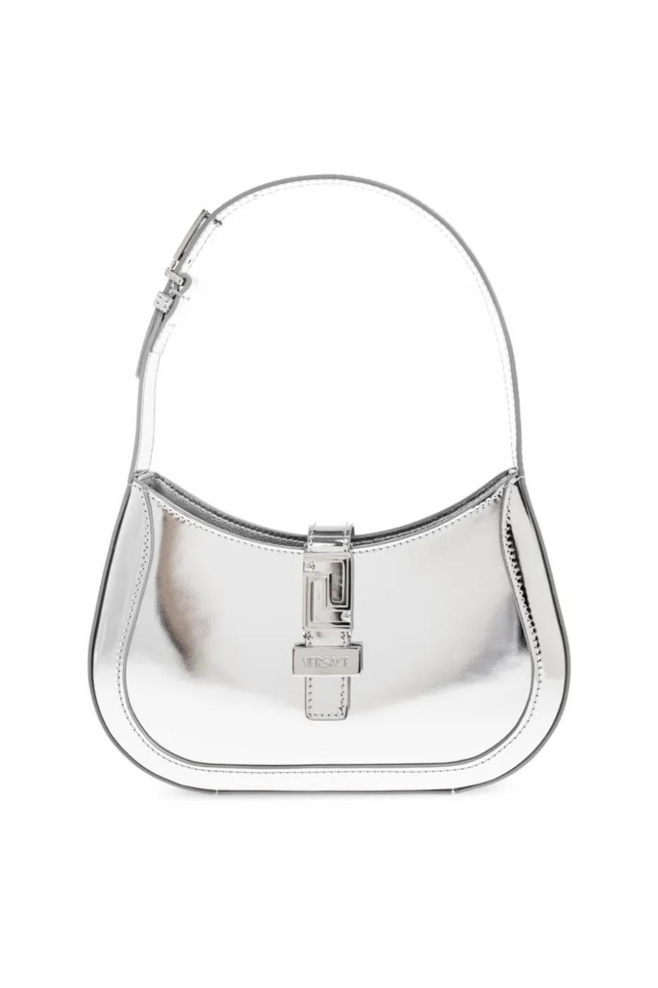 Versace SILVER "Greca Goddess Small" shoulder bag
