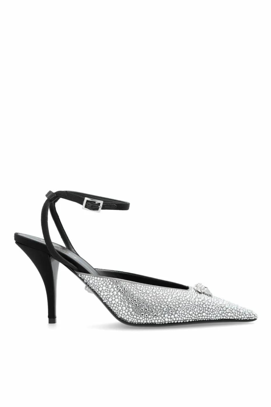 Versace SILVER Heeled shoes with shimmering sequins