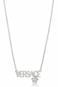 Versace SILVER Necklace with a "logo" shaped pendant