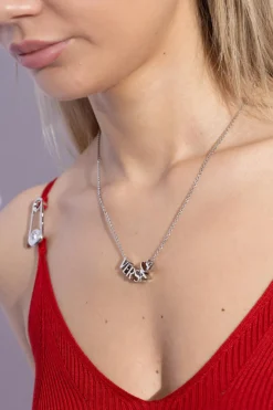 Versace SILVER Necklace with logo