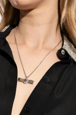 Versace SILVER Necklace with pendant