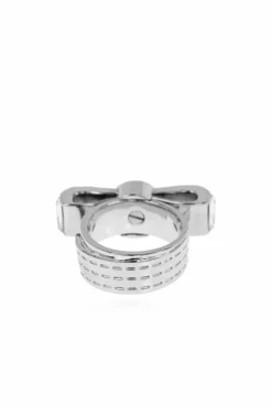 Versace SILVER Ring with shimmering crystals