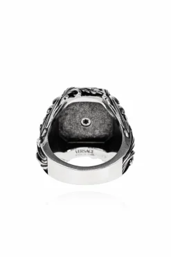 Versace SILVER Ring with Medusa head motif