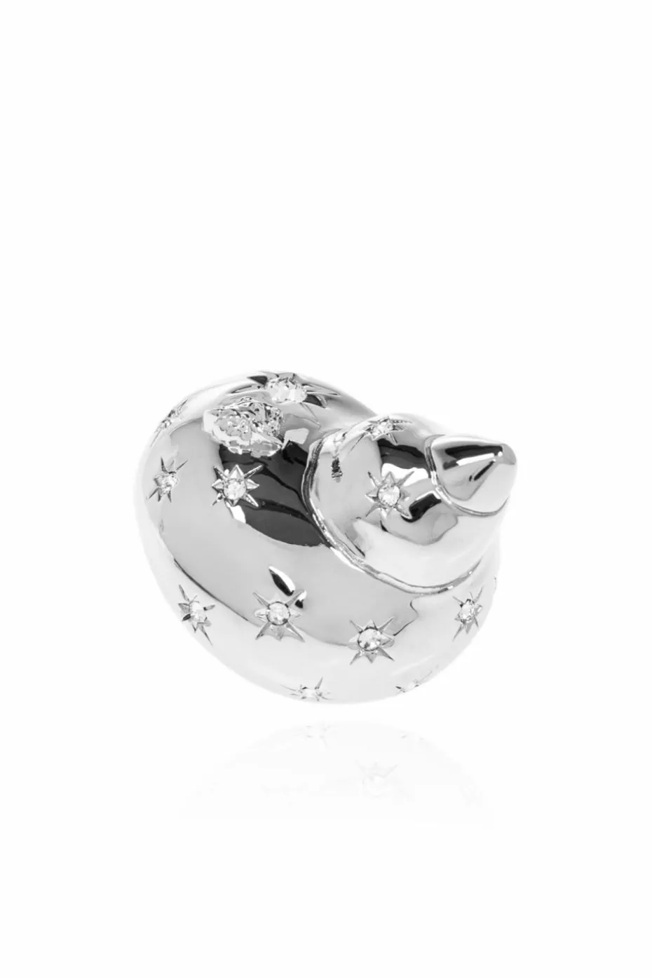 Versace SILVER Shell motif ring