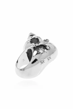 Versace SILVER Shell motif ring