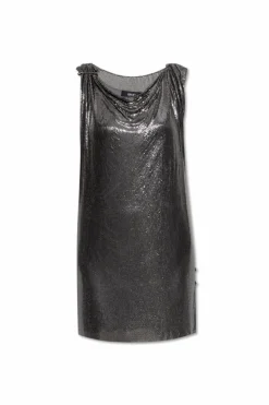 Versace SILVER Sleeveless sequin dress