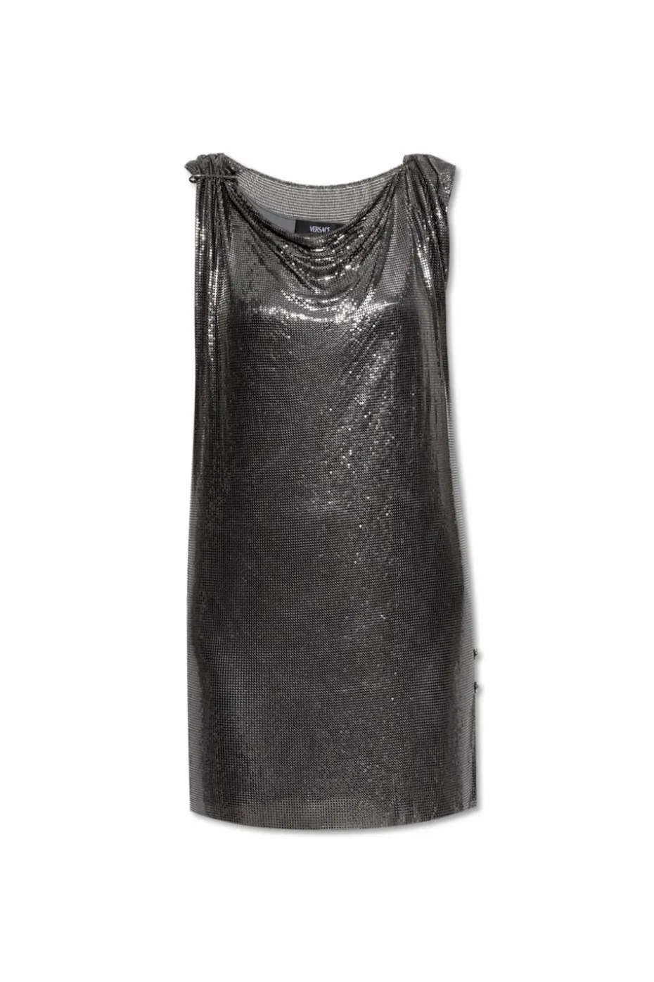 Versace SILVER Sleeveless sequin dress