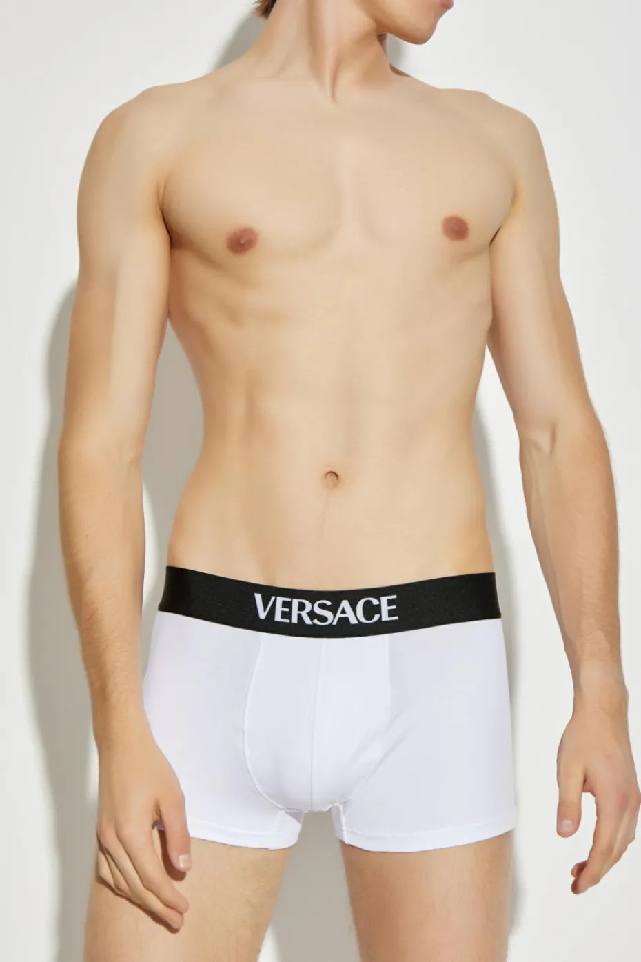 Versace WHITE Cotton boxers with logo