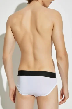 Versace WHITE Cotton briefs with logo