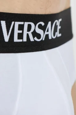 Versace WHITE Cotton briefs with logo