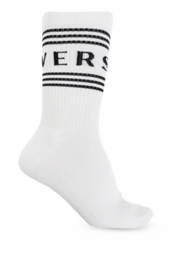 Versace WHITE Cotton socks with logo