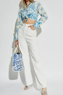 Versace WHITE Jeans with straight leg
