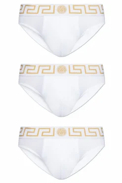 Versace WHITE Logo briefs 3-pack