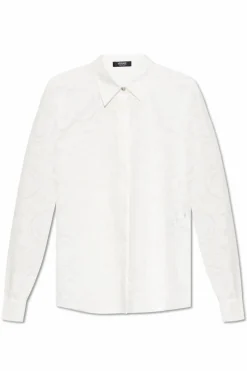 Versace WHITE Shirt with 'barocco' pattern