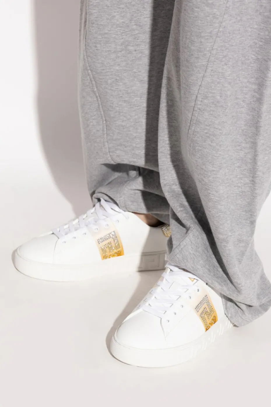 Versace WHITE Sports shoes with crystals