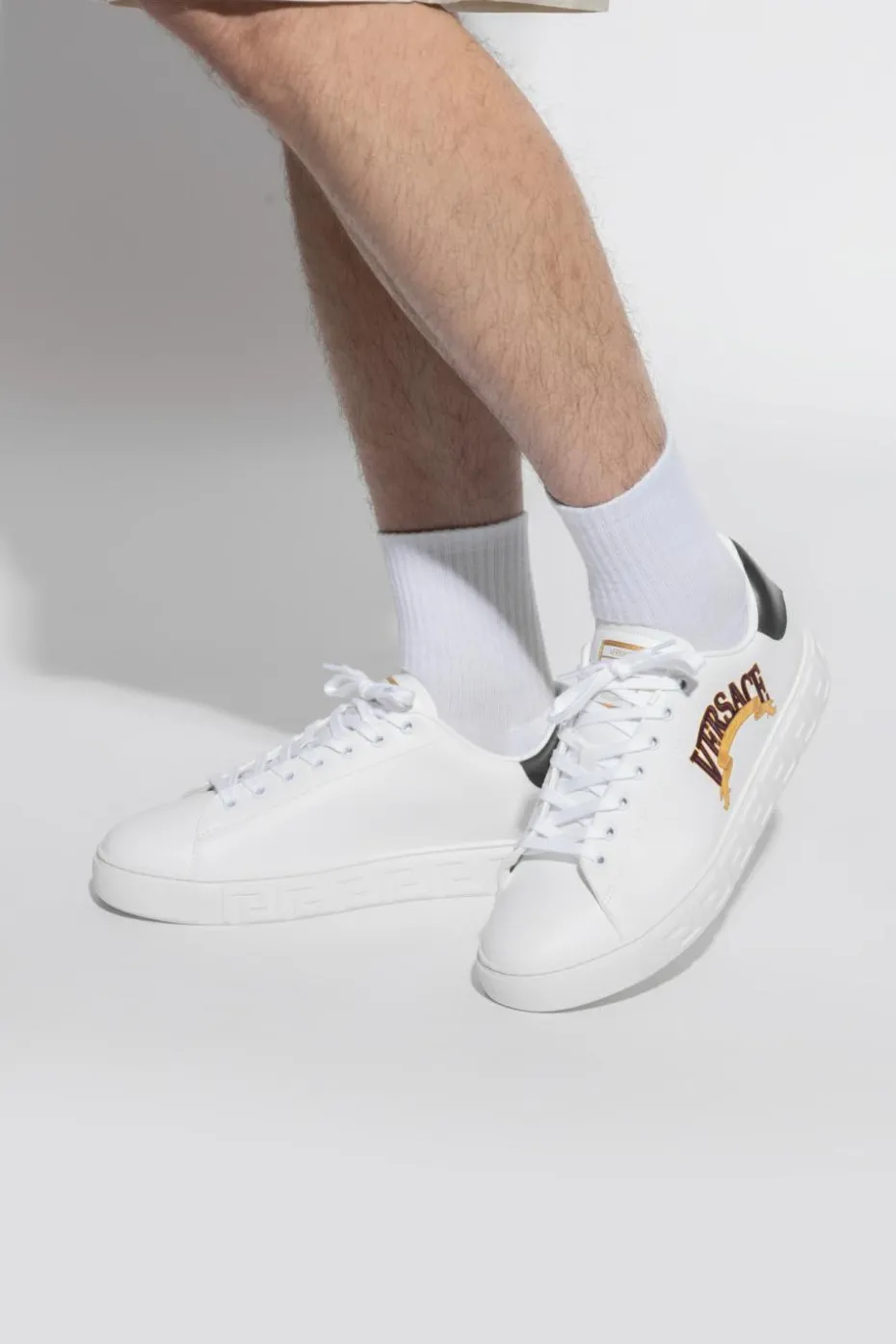 Versace WHITE Sports shoes with embroidered logo