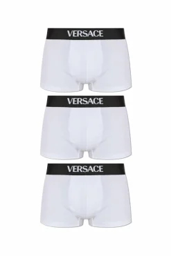 Versace WHITE Three-pack of boxers with logo