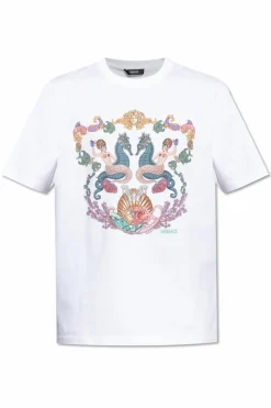 Versace WHITE T-shirt with colorful print