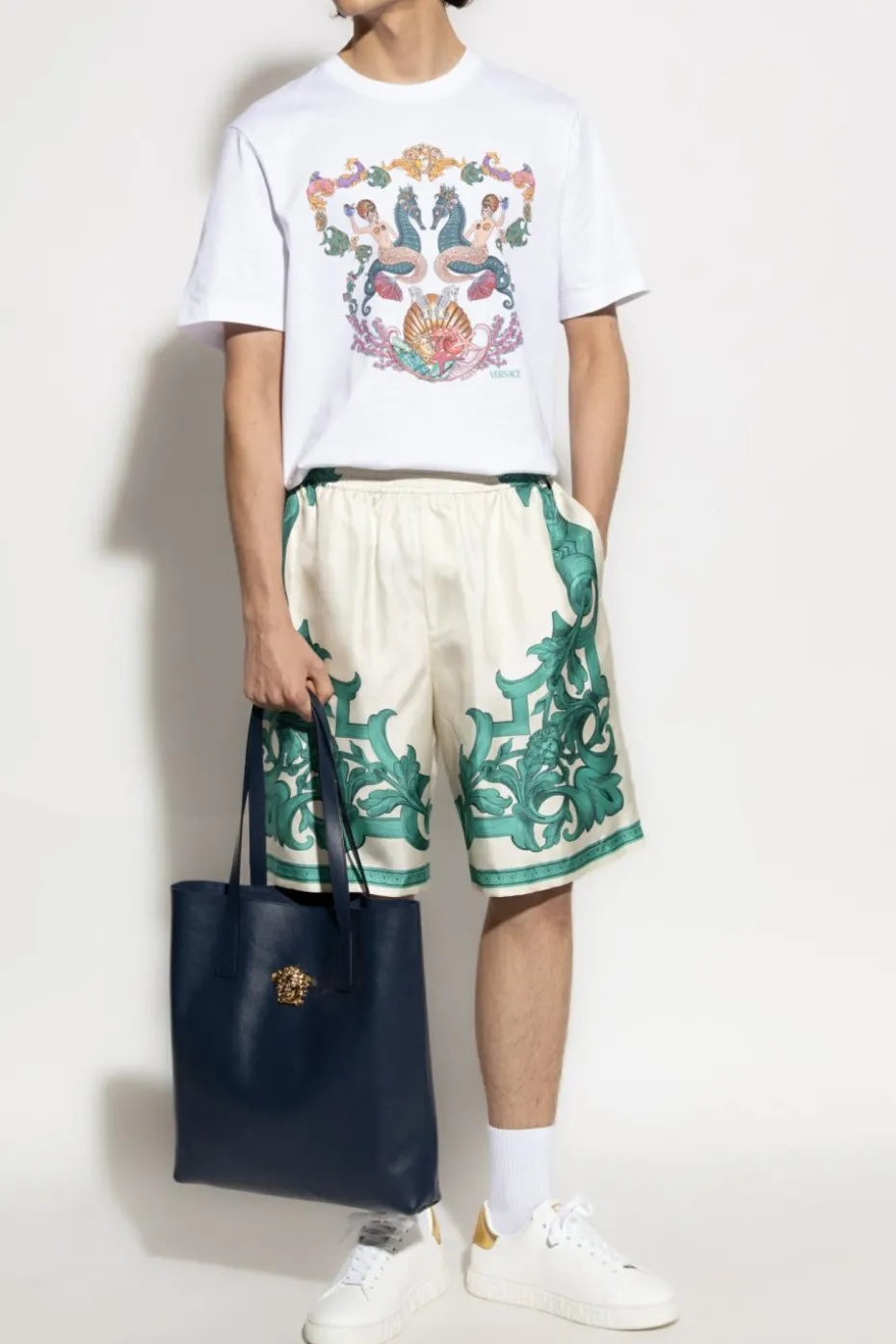 Versace WHITE T-shirt with colorful print