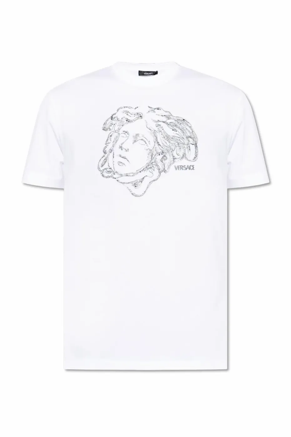 Versace WHITE T-shirt with shimmering sequins