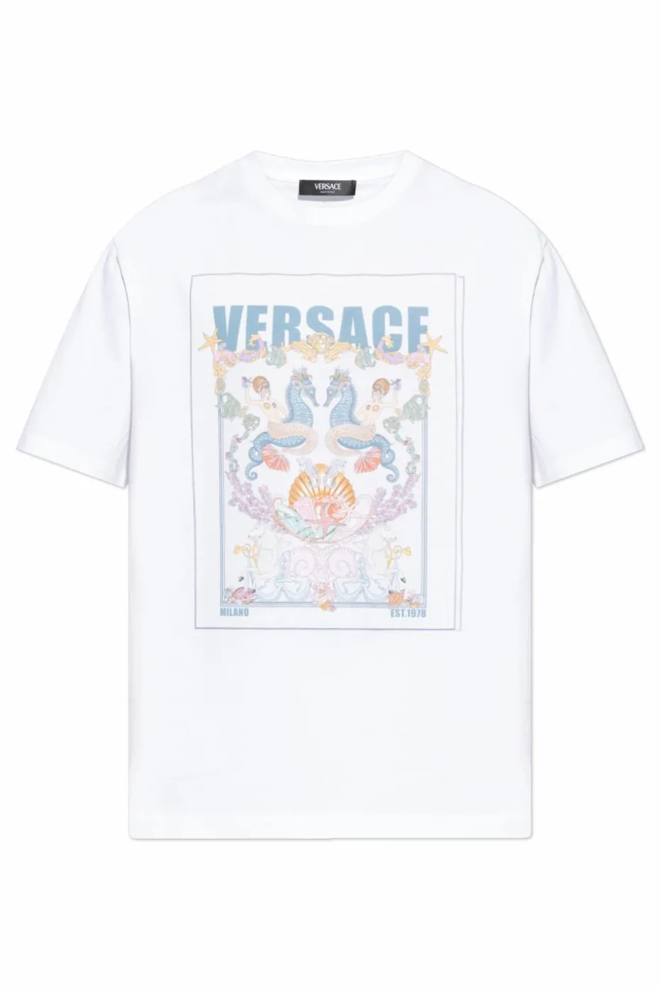 Versace WHITE T-shirt with colorful print