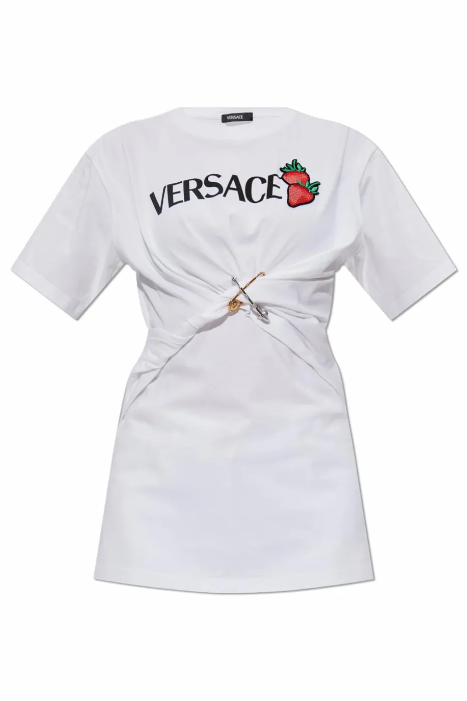 Versace WHITE T-shirt with appliqués