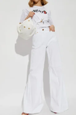 Versace WHITE T-shirt with appliqués