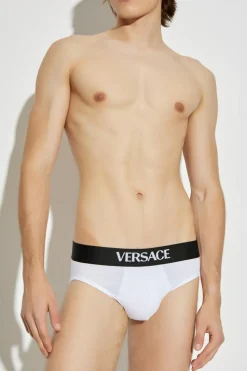 Versace WHITE Two-pack of cotton briefs