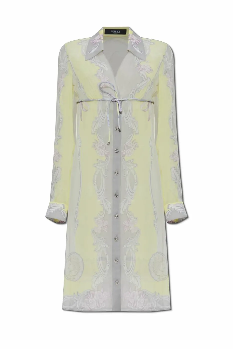 Versace YELLOW Dress with Medusa Cameo print
