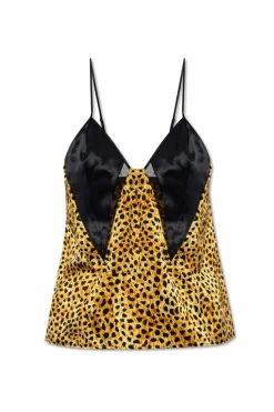 Versace YELLOW Silk top with animal motif