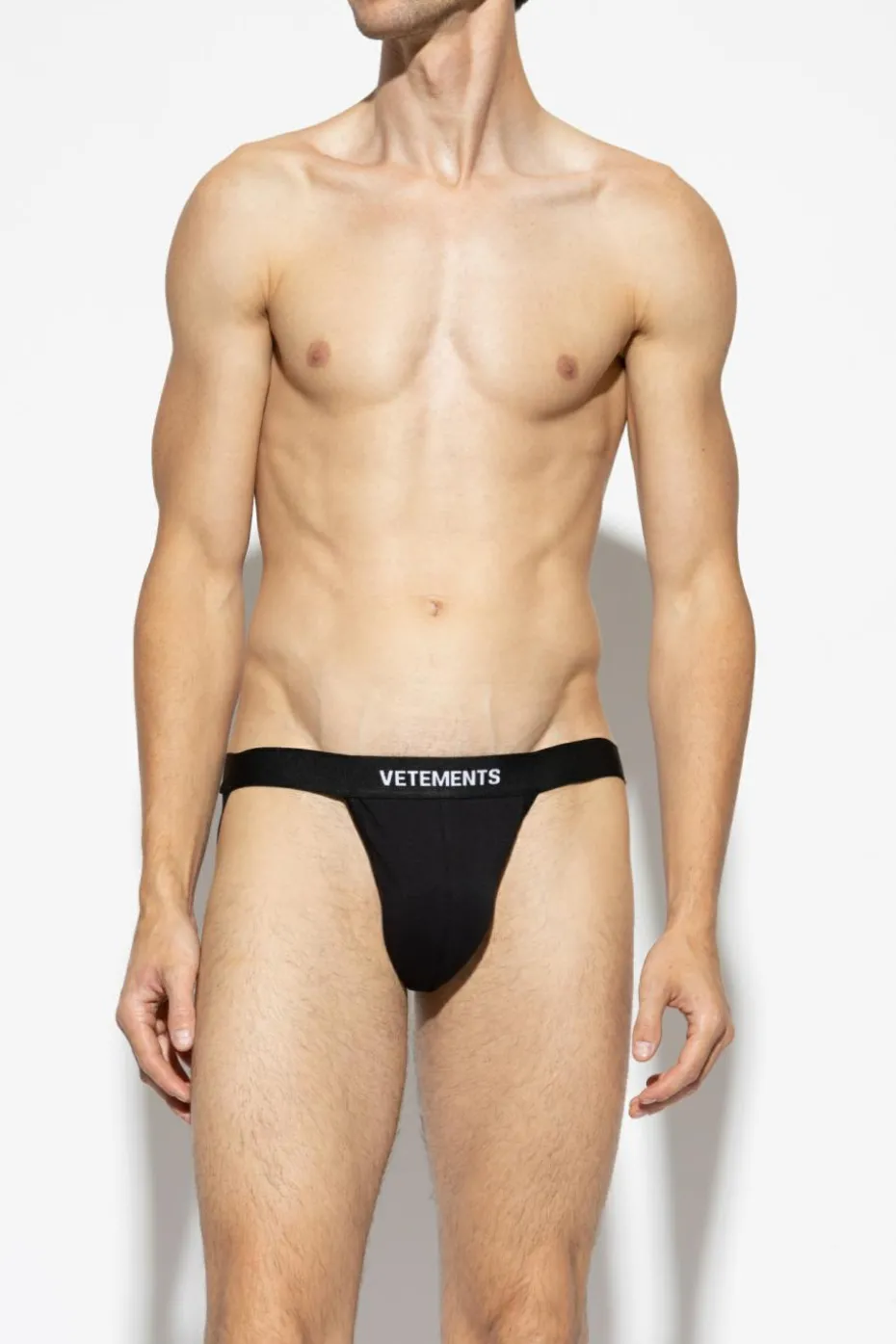 VETEMENTS BLACK Jockstraps with logo
