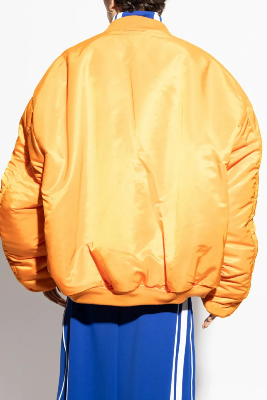 VETEMENTS BLACK Leather jacket type bomber