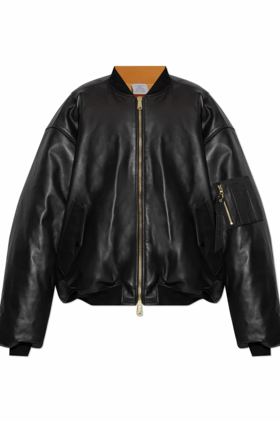 VETEMENTS BLACK Leather jacket