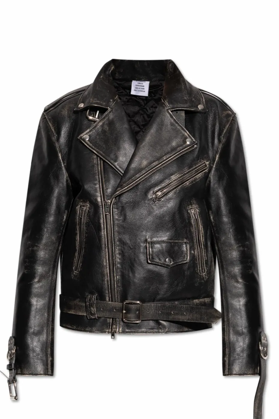 VETEMENTS BLACK Leather jacket