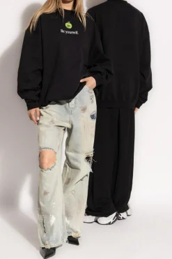VETEMENTS BLACK Printed sweatshirt