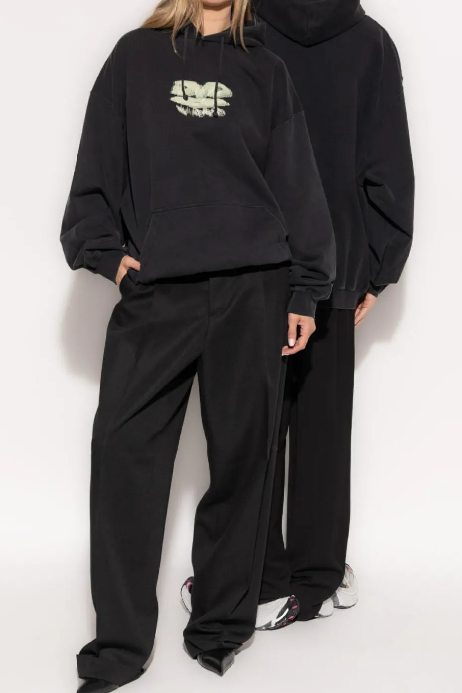 VETEMENTS BLACK Printed sweatshirt