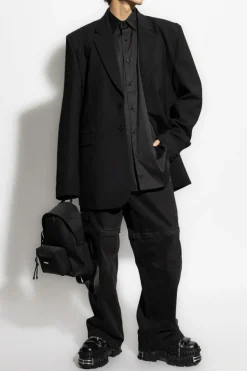 VETEMENTS BLACK Shirt with logo