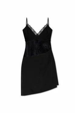 VETEMENTS BLACK Short dress with lace