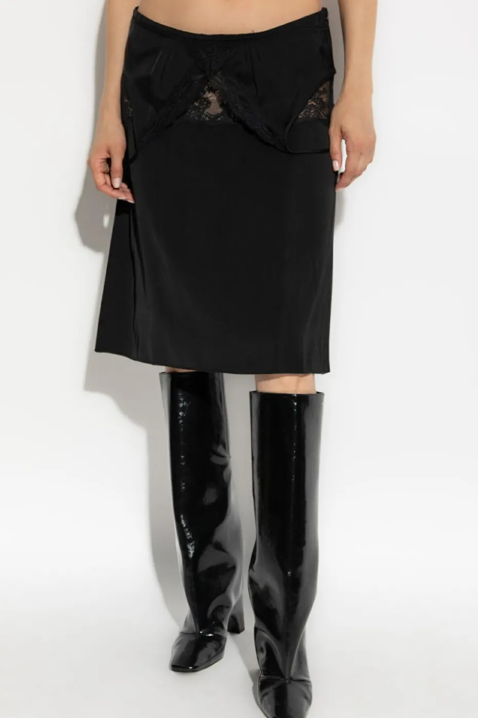 VETEMENTS BLACK Short dress with lace