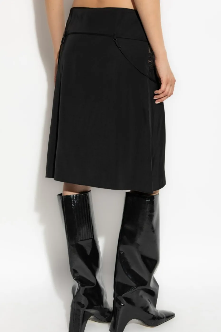 VETEMENTS BLACK Short dress with lace