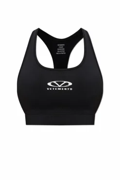VETEMENTS BLACK Strappy training top