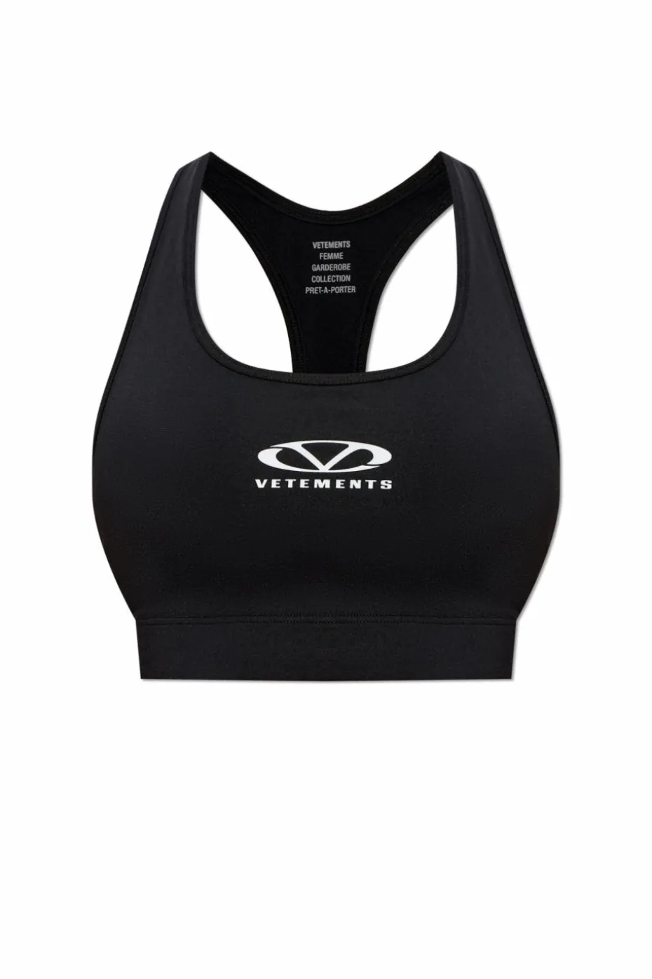 VETEMENTS BLACK Strappy training top