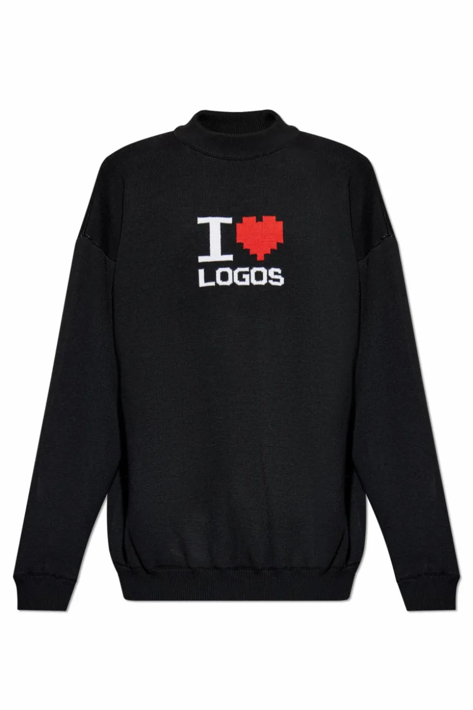 VETEMENTS BLACK Sweater with logo