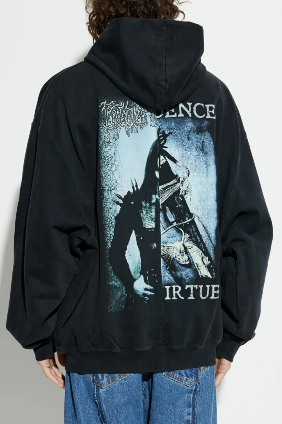 VETEMENTS BLACK Sweatshirt with print